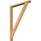 Ekena Millwork Traditional Block Smooth Bracket w/ Offset Brace, Western Red Cedar, 3 1/2"W x 28"D x 40"H BKT0402X28X40TRA05SWR - alternate 1